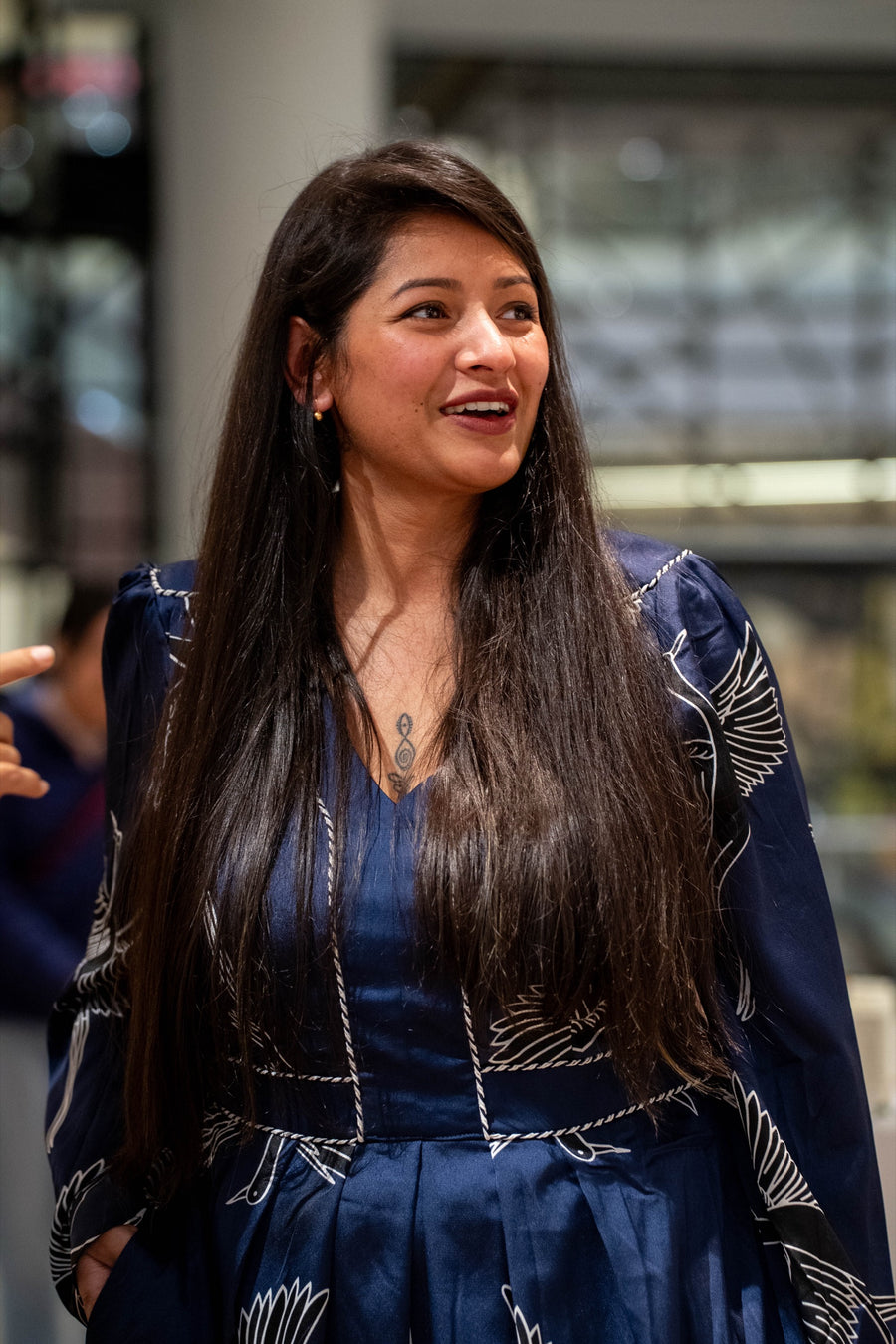 Rini laughing at the launch