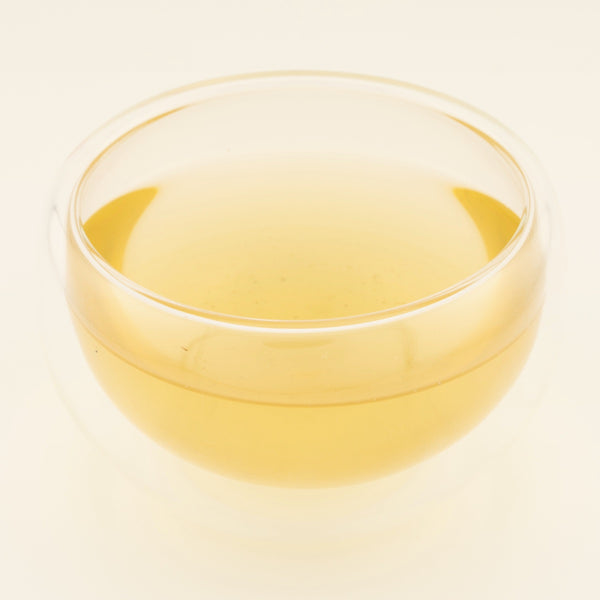 Lemon Yerba Mate, brewed, in a clear glass [lemon-yerba-mate-03-liquor]