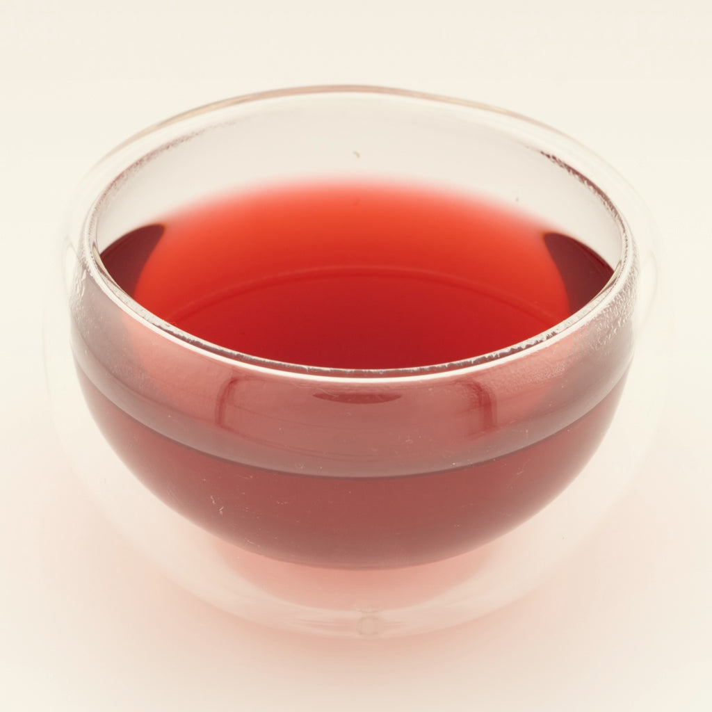 Watermelon Lychee Breeze, brewed, in a clear glass [watermelon-lychee-breeze-03-liquor]
