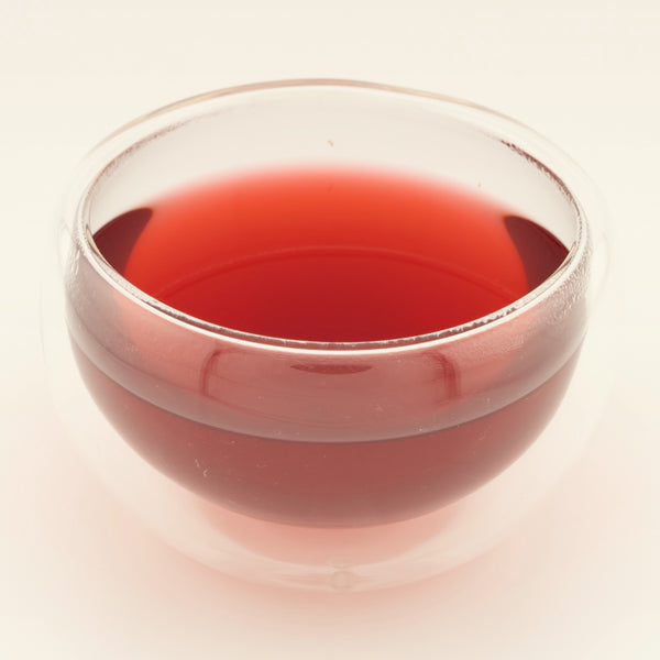 Watermelon Lychee Breeze, brewed, in a clear glass [watermelon-lychee-breeze-03-liquor]